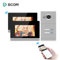 Bcom muti villa wireless smart video portero intercom system 2 apartement touch screen interphone